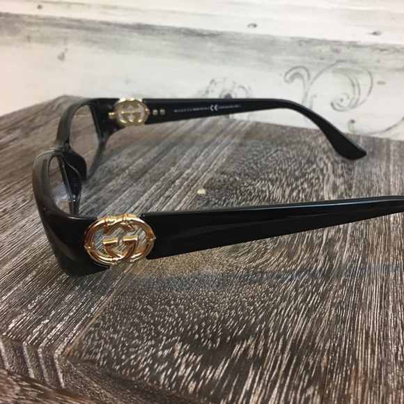 Gucci Black and Gold Women's Glasses - Picture 4 of 6